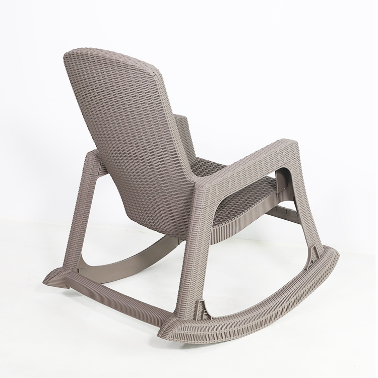 Modern Cheap Rattan Plastic Outdoor Rocking Chair For Adults