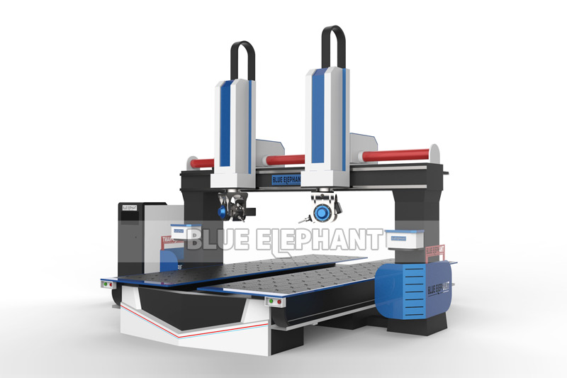 double head 1224 5 Axis CNC Router for 3d Foam