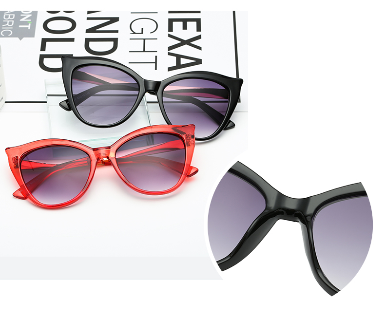 2019 cute sexy retro cat eye sunglasses women small black white triangle vintage cheap sun glasses red female uv 400