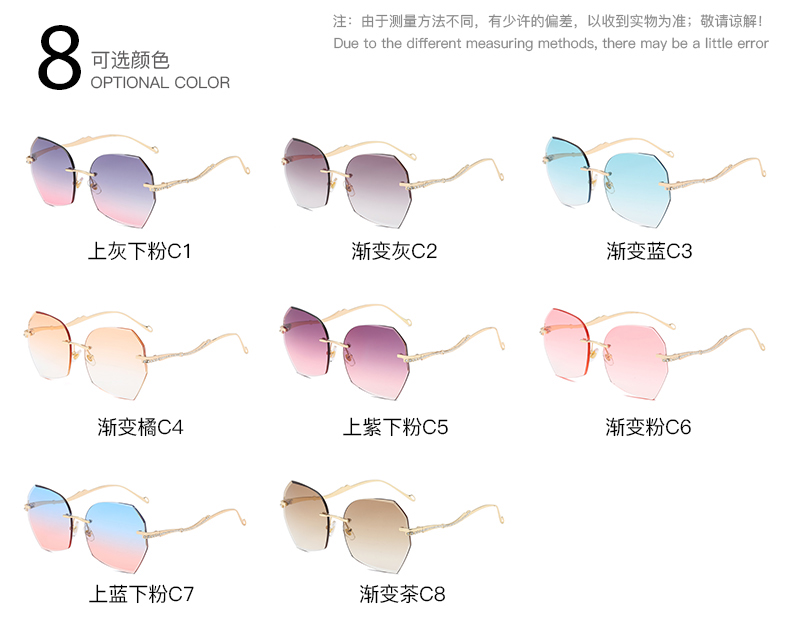 Wholesale custom Women sunglasses 2019 sun glasses MOQ 1 pcs raybon sunglasses