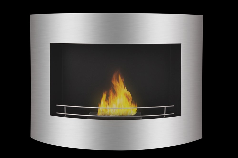 Modern design ventless wall mounted bio ethanol fireplace for indoor heating and luxury decoration