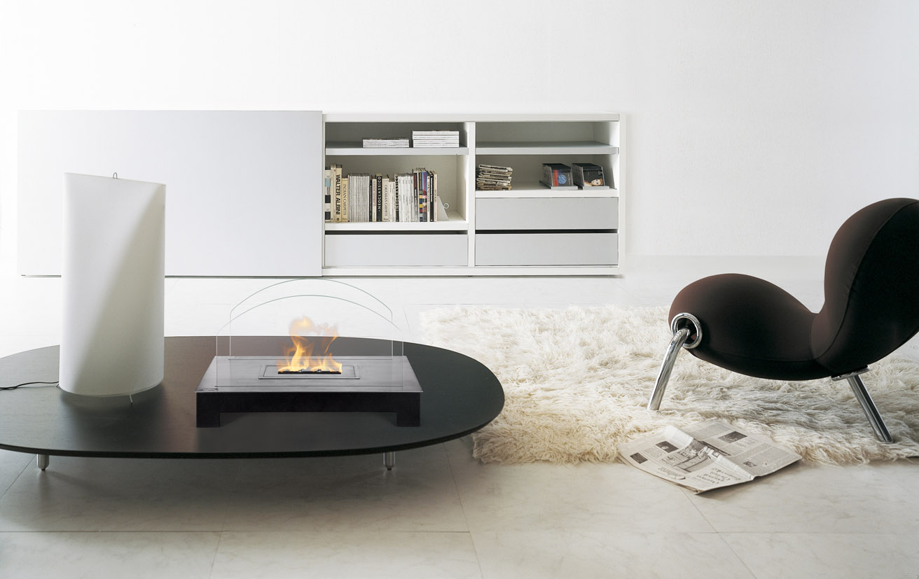 Modern design portable tabletop fireplace for indoor heating and home decoration