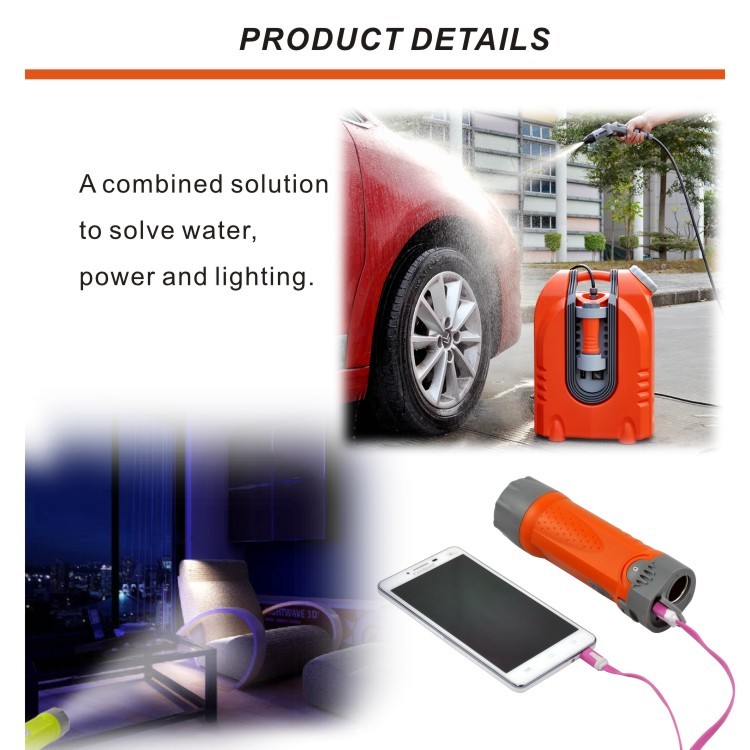 portable car wash machine with 15L water tank, Build-in Water Filtration System for cleaning