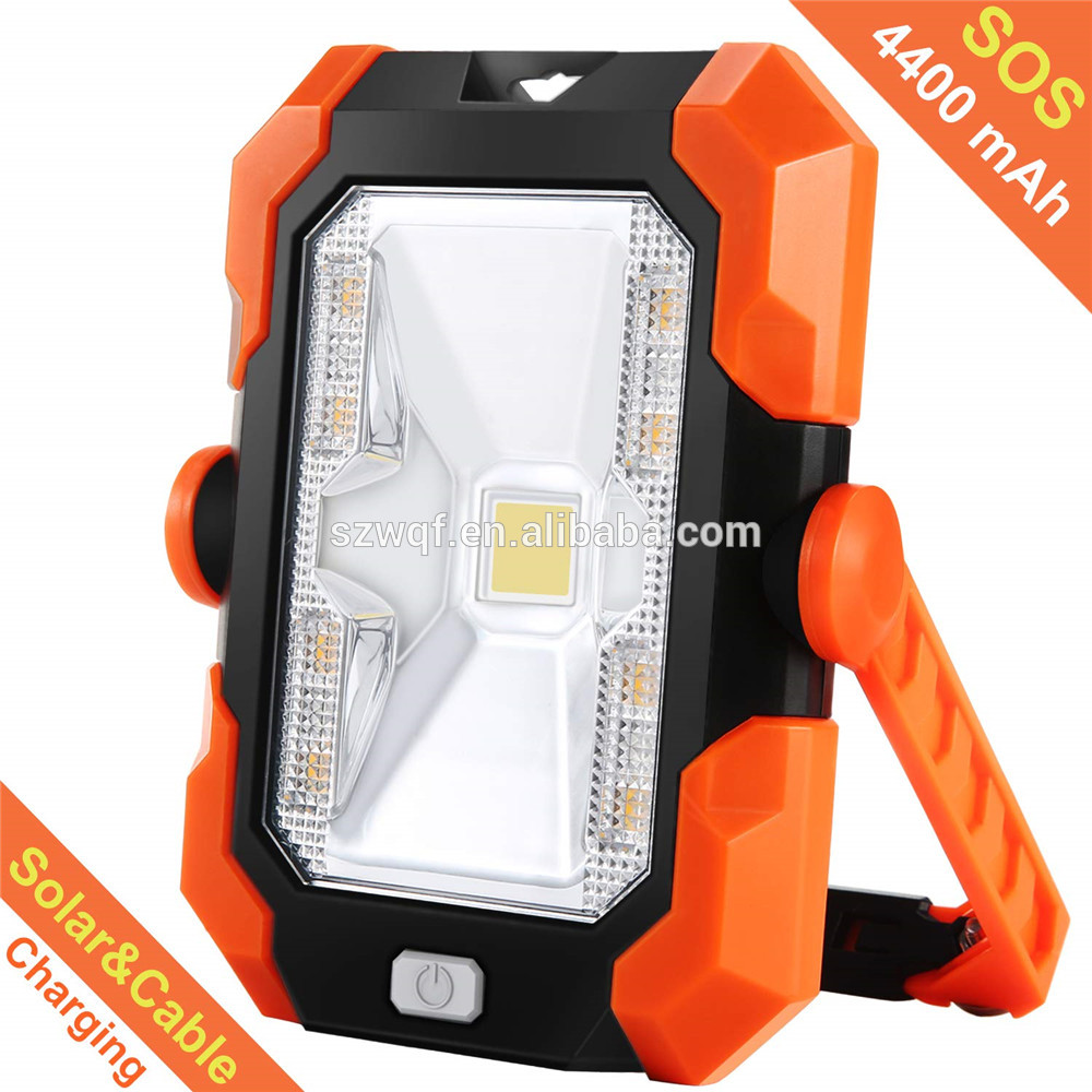 4400mAh battery power bank 6W solar LED floodlight portable waterproof integrated solar work light for garden home camping trip