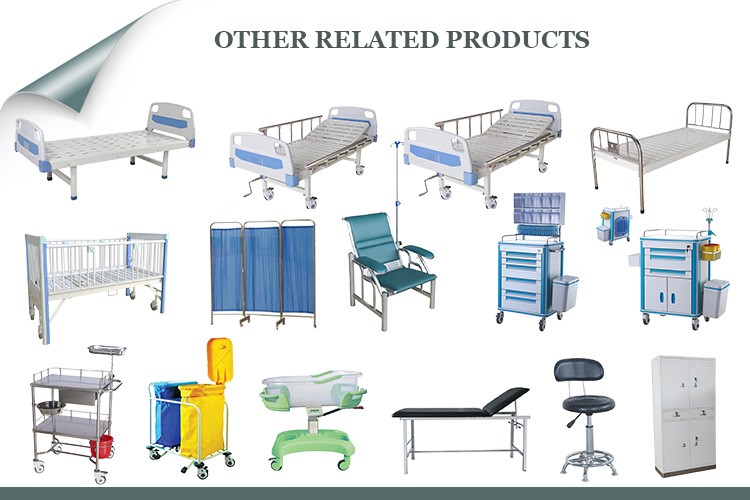 Hospital furnitures Double cranks hospital bed 2 functions manual bed foldable hospital beds