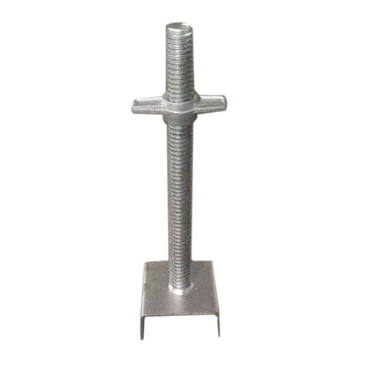 Scaffolding shoring jack base with different shape of head available