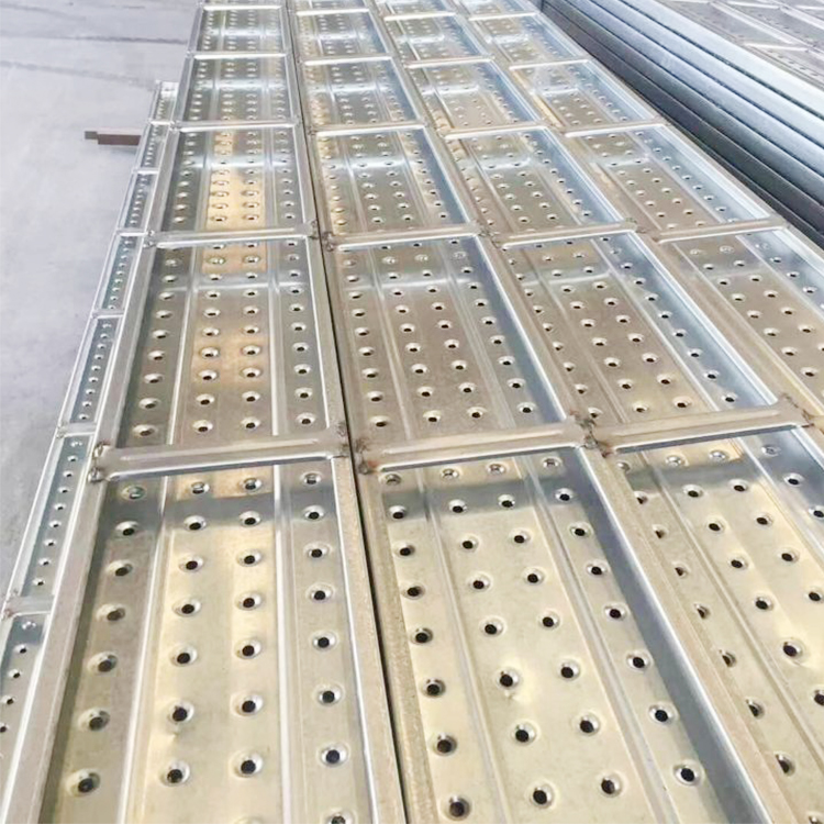 Stamping holes scaffolding steel plank without hook for construction