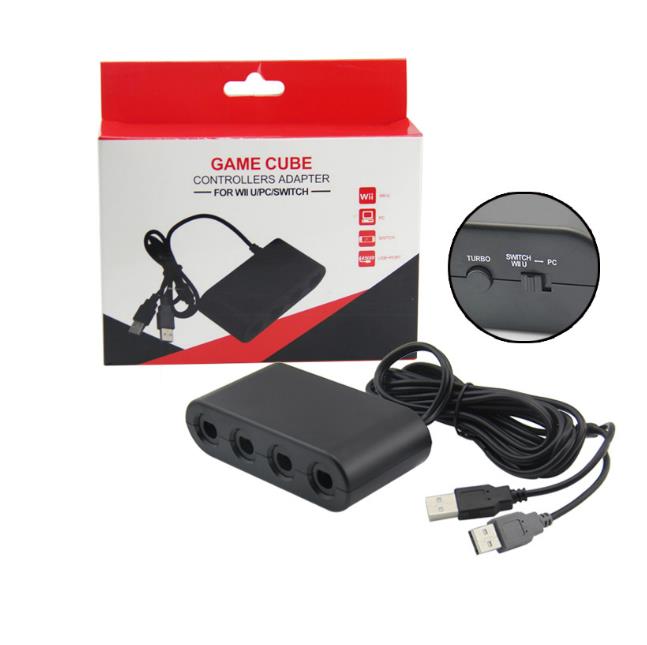 4 Ports GameCube Controller Adapter Converter For NS Nintendo Wii U/PC USB For Nintendo Switch Game Accessory