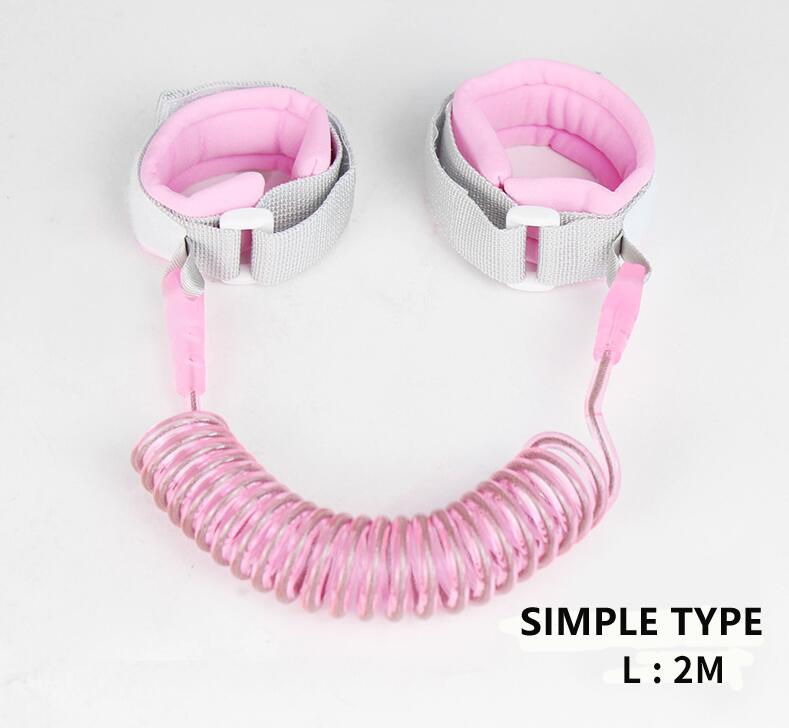 Baby Anti Lost Wrist Link Safety Harness Strap Leash for Toddlers , Length 1.5M 2M 2.5M Pink Green