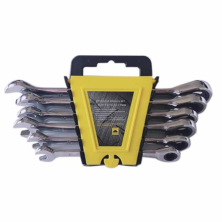 6PCS Ratcheting Wrench Set Combination Spanner Combination Wrench CRV material