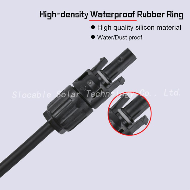 Slocable 10mm2 8AWG MC4 PV Connector 50A Compatible Tyco Solar Connectors