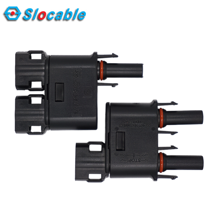 2to1 3to1 4to1 50A PPO Insulation Copper Tinned IP68 MC4 Branch PV Connector 2 Way