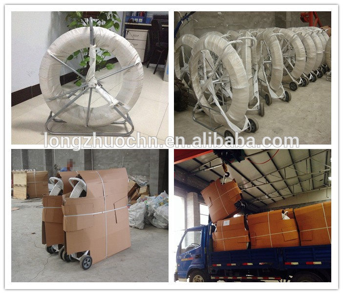 Cable pulling reel / fiberglass rods /cable push rod