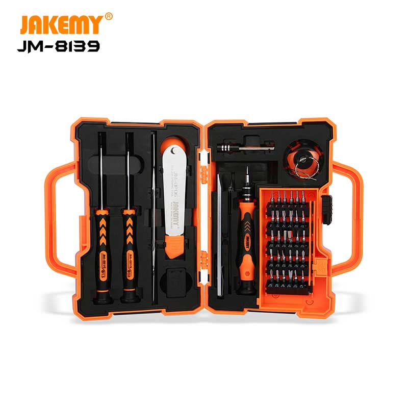 JAKEMY 2019 New Product JM-8163 62 IN 1 Precision S-2 Screwdriver Set with Unique Open Button for Home Electronics DIY Repair