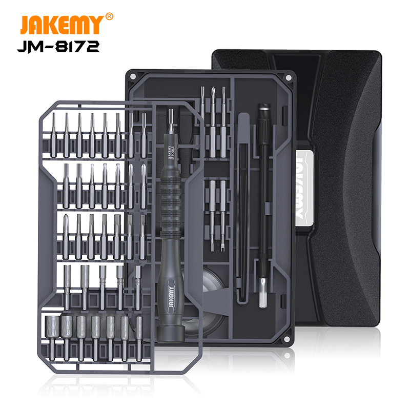 JAKEMY JM-8166 61 in 1 Precision screwdriver set DIY repair hand tool kit for mobile phone computer game pad eyeglass