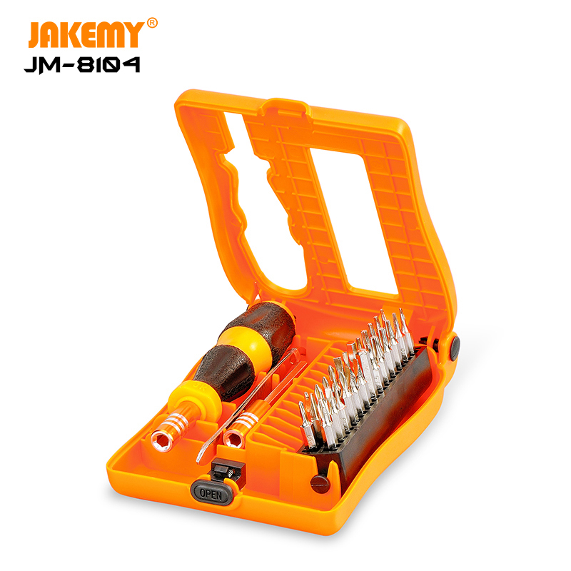 JAKEMY JM-8104 Precision Mini Screwdriver DIY Tool Set with Extension Bar Stainless Tweezers for Cellphone Computer Repair