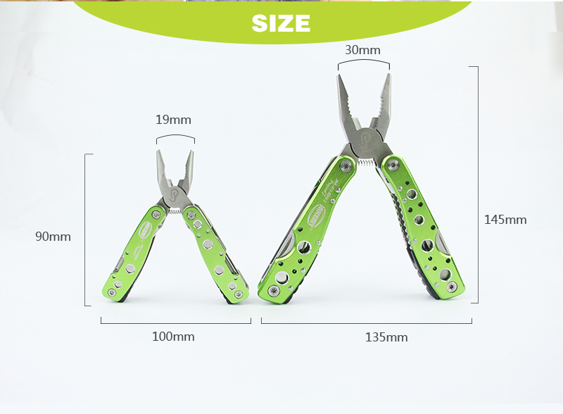 JAKEMY Safe Outdoor camping knife survival multi tool multi-functional aluminum fishing pliers hand tool