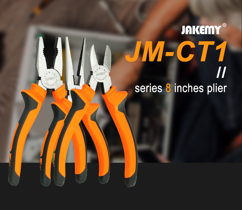 JAKEMY Wholesale Precision Stainless Pliers DIY Hand Tool for Twisting Cutting Wire Electronics Maintenance