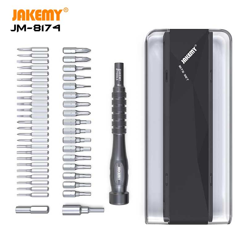 JAKEMY Precision aluminium alloy DIY repair toolkit magnetic mini screwdriver set for cellphone computer game pad