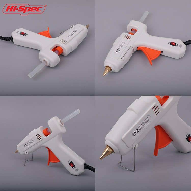 Hispec 80-120W Mini Hot Melt Glue Gun with Glue Stick 100 - 240V 50HZ 60HZ for heating element