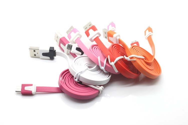 cell phone accessories Micro usb charging sync cable for Samsung flat usb cable