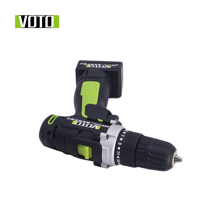 High quality rechargeable 25v double speed cordless drill machine hand portable  10mm tools electric power