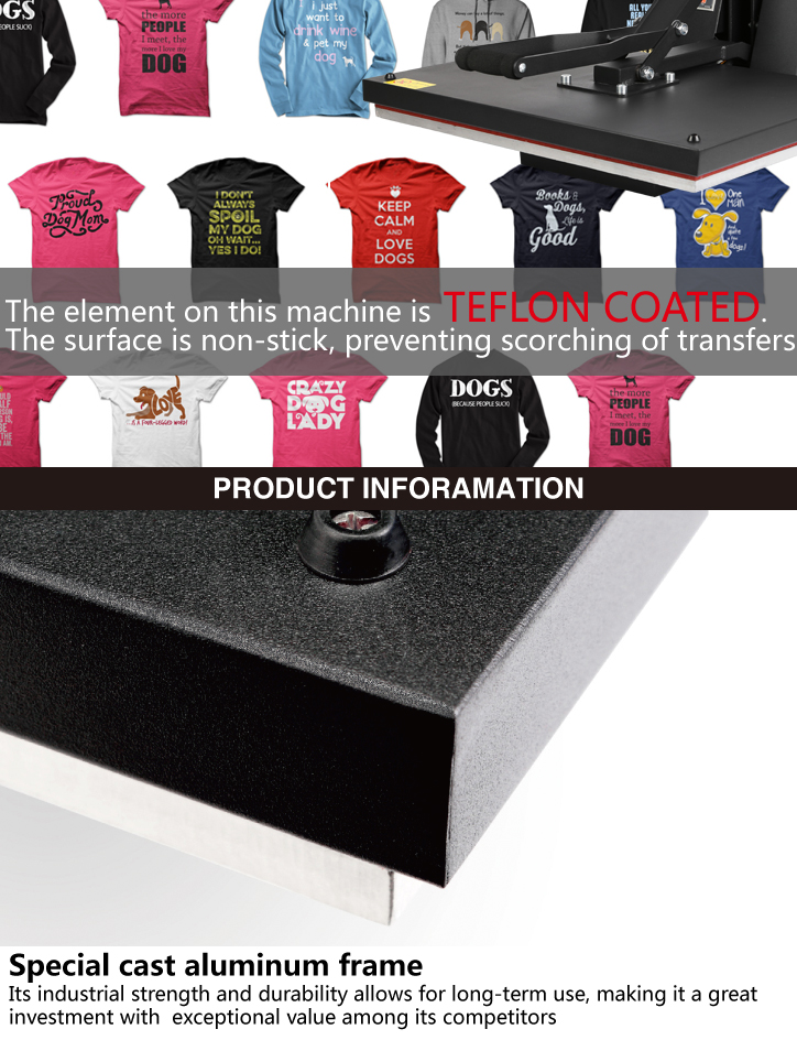 Custom Heat Transfers 15"X15" digital t-shirt printing machine Thick Board T-Shirt Sublimation 3804-S