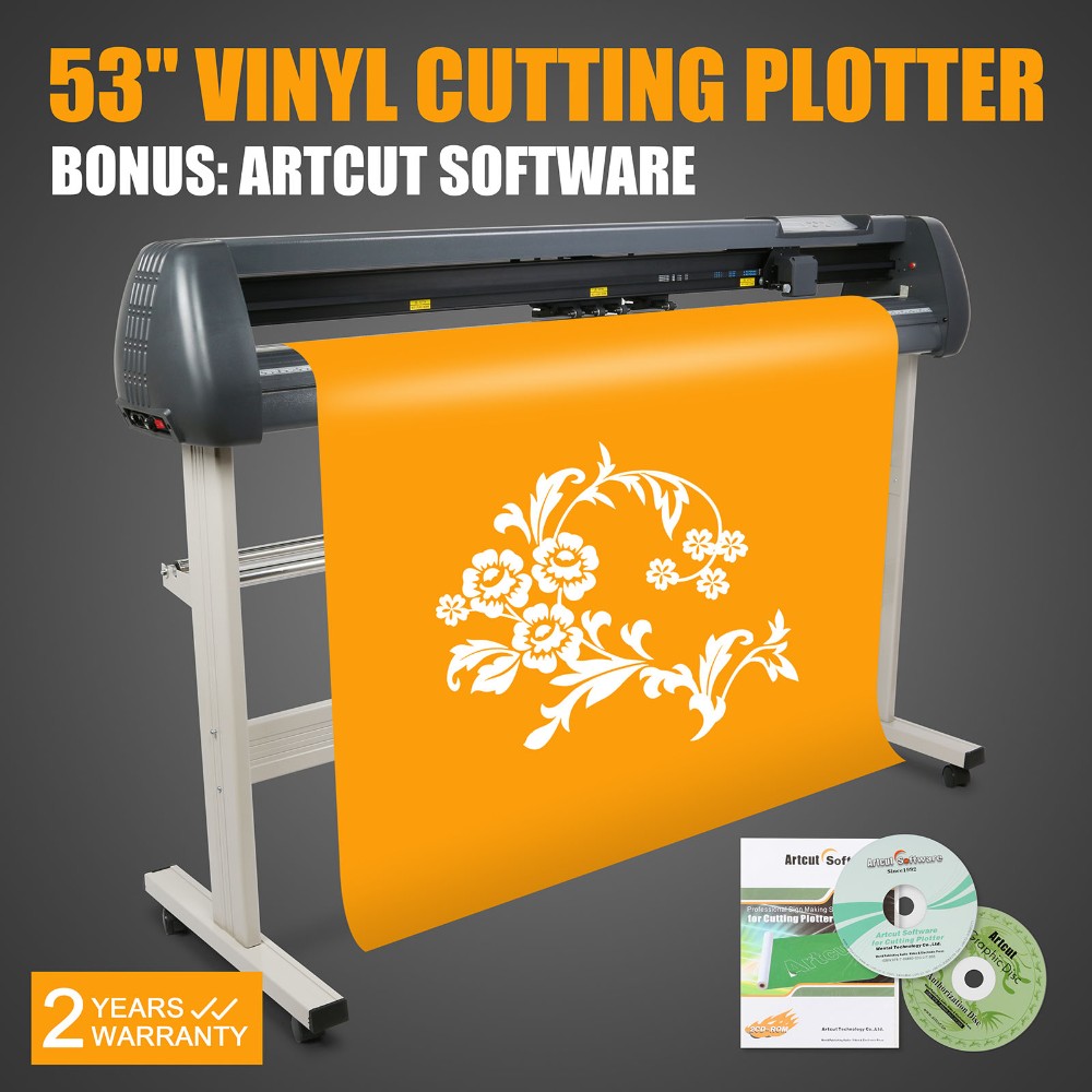 53"(1350mm) Putter Plotter Printer VINYL Cutting Plotter with Artcut Software