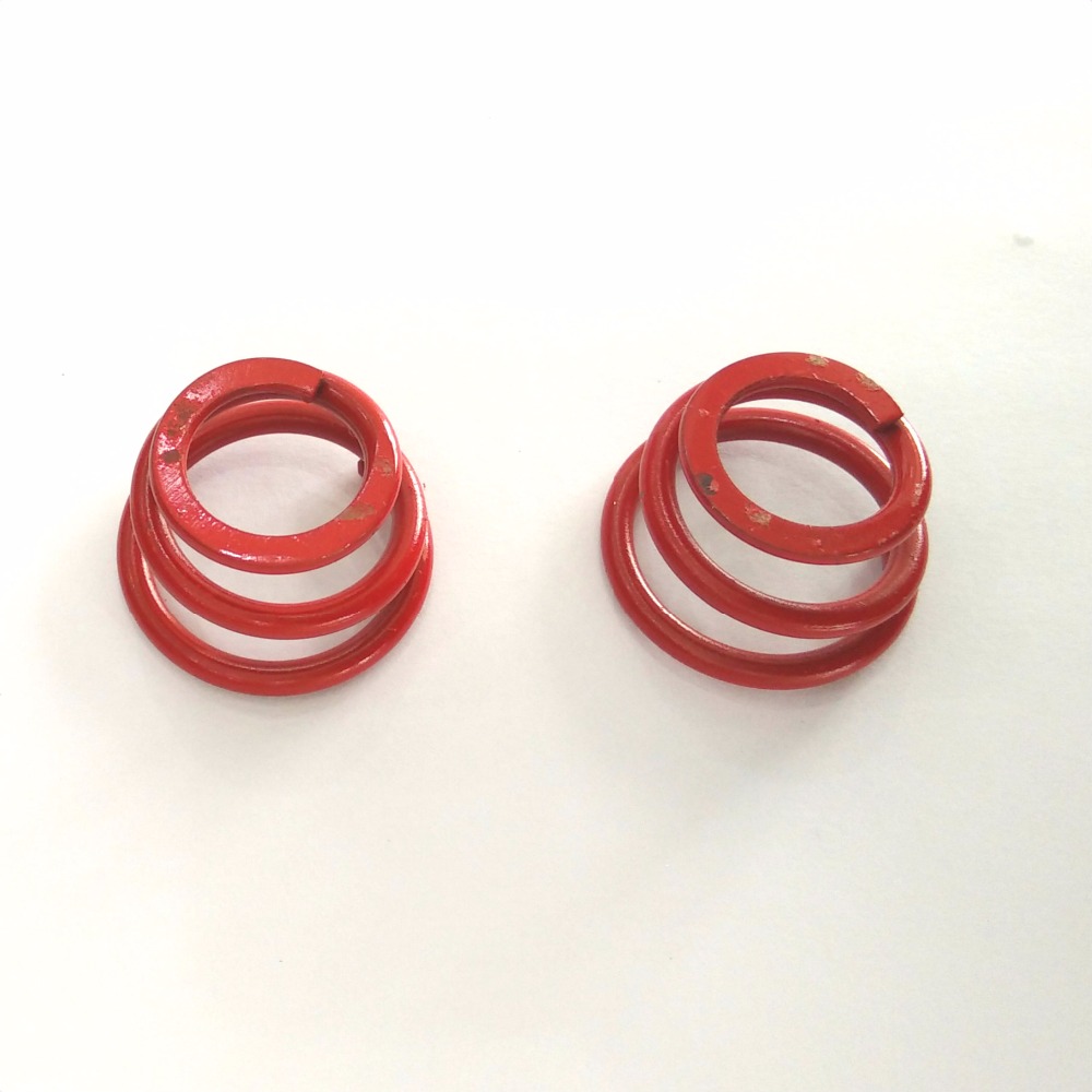 Red plate metal conical spring