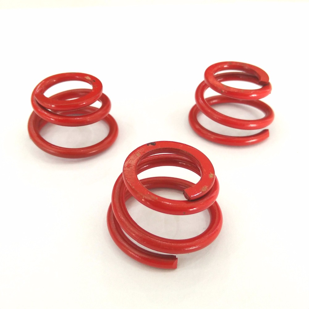 Red plate metal conical spring