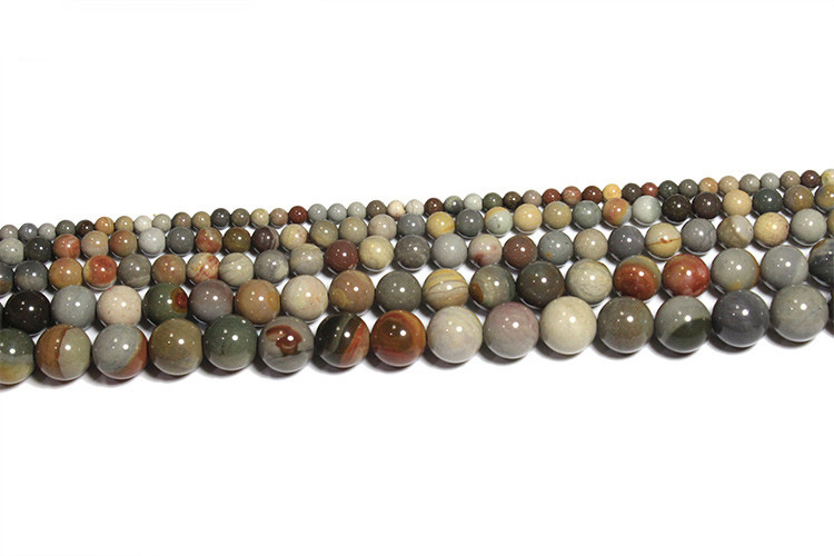 Wholesale Natural American Picture Jaspers Loose Stone Beads For Jewelry Making DIY Bracelet Necklace 4/6/8/10/12mm Strand 15''