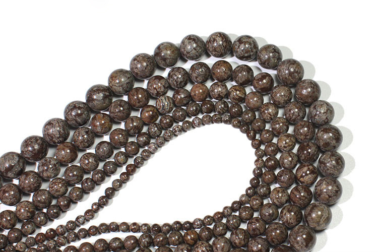 Wholesale Natural Coffee Snowflakes Stone Beads For Jewelry Making DIY Bracelet Necklace Material 4/6/8/10 /12 mm Strand 15''