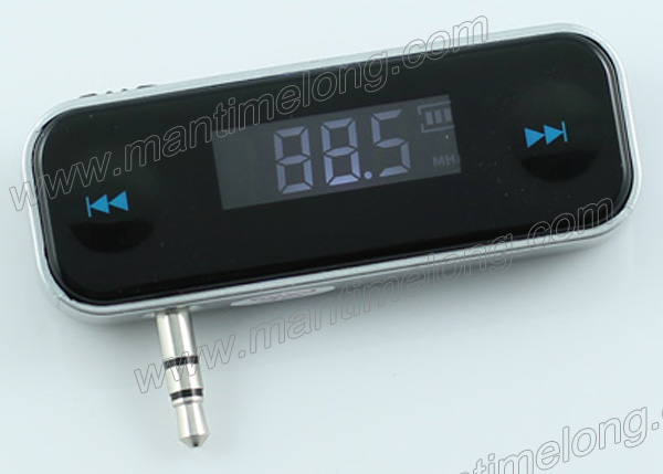 universal car fm transmitter for mobile phone laptop any devices with 3.5mm earphone jack