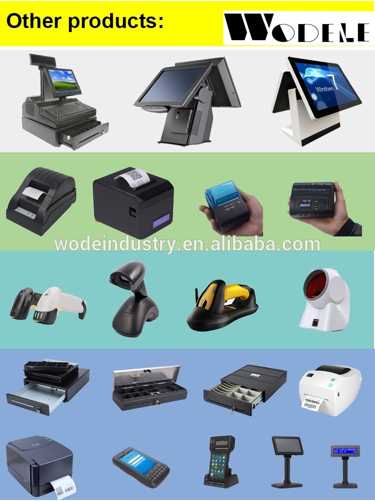 3 year warranty POS system/barcode scanner with built in pos printer/android pos terminal with printer