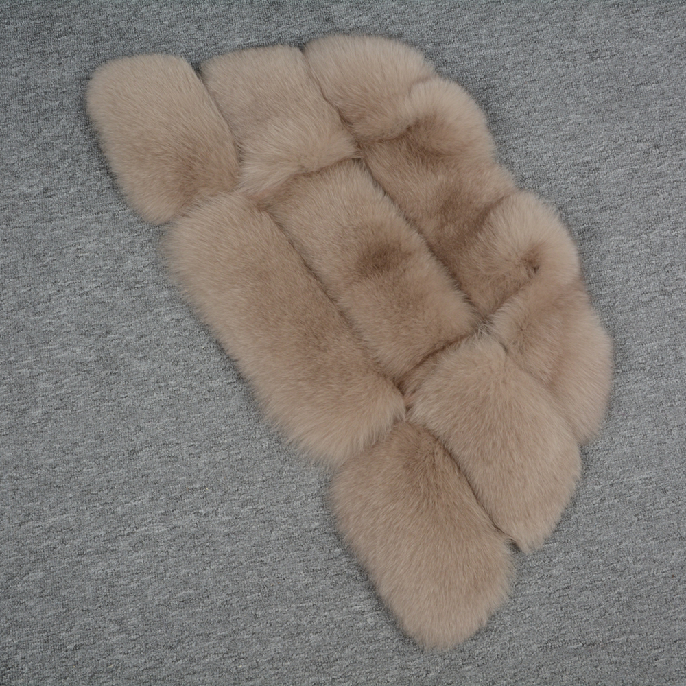 High Quality Women's Real Fox Fur Vest Winter Warm 3 Rows Waistcoat Sleeveless Coat Fashion Gilet