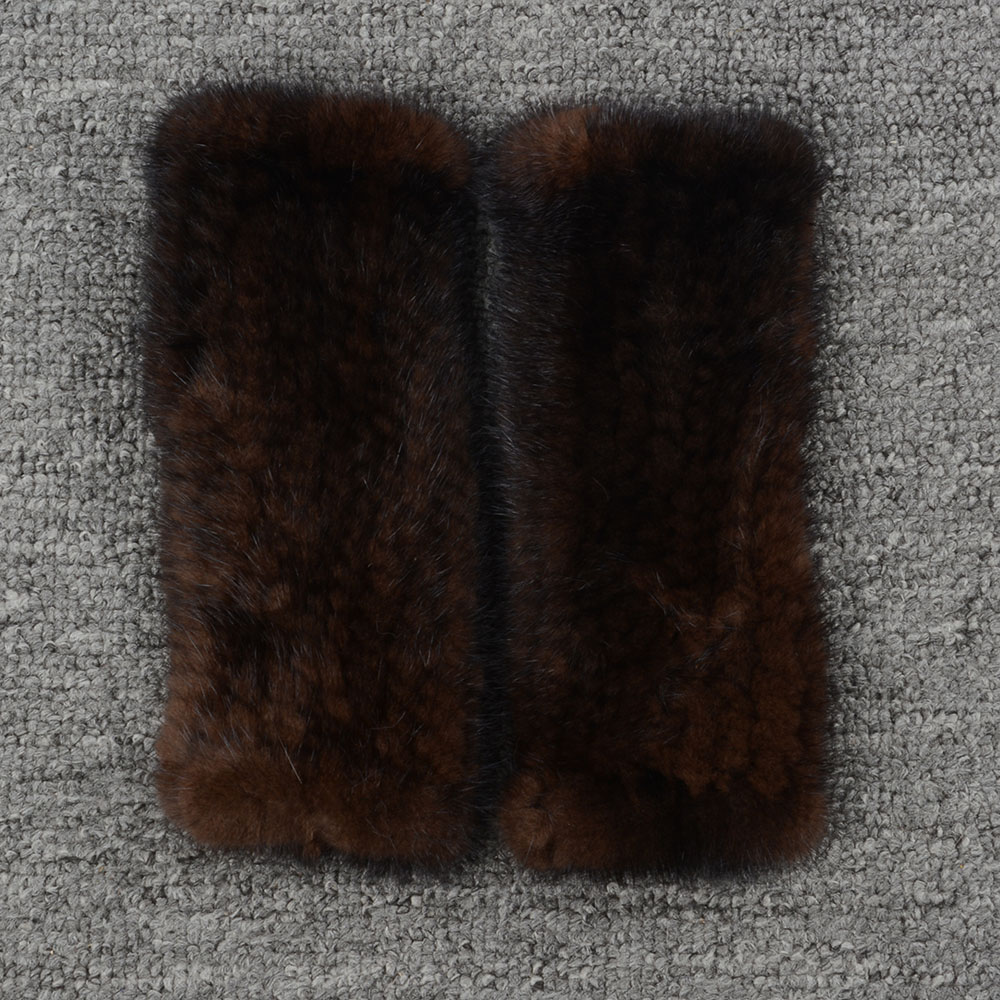 Real Mink Fur Gloves Women's Fashion Style Winter Top Warm High Quality Mittens