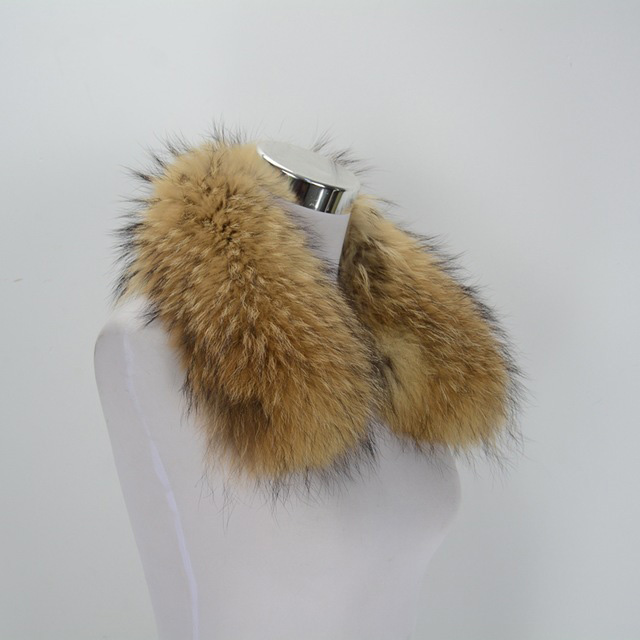 Wholesale / Retail Lining 48cm Real Raccoon Fur Collar / Scarf For Women Men Jacket Fashion