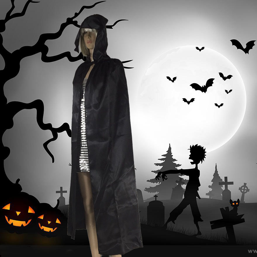 Halloween party costume printed cloak decoration capes for adults