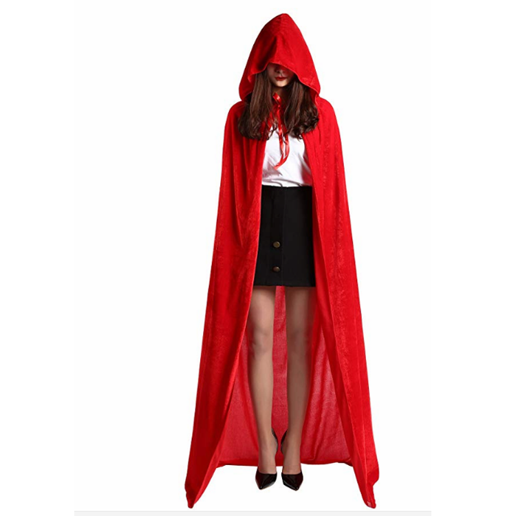 Halloween Costume For Women Death Elf Hooded Magician Witch Cloak Cape Robe Fantasia Cosplay Clothing