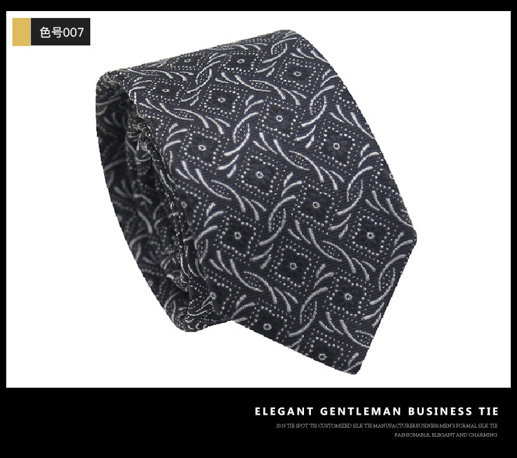 8CM High Quality Classic Silk Tie Woven Jacquard Neck Ties For Men