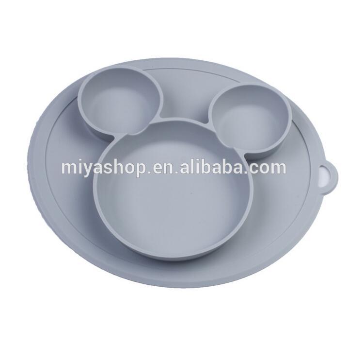 Hot Sale Cute Silicone Baby Placemat / Suction Non-Slip Silicone Mat bowl