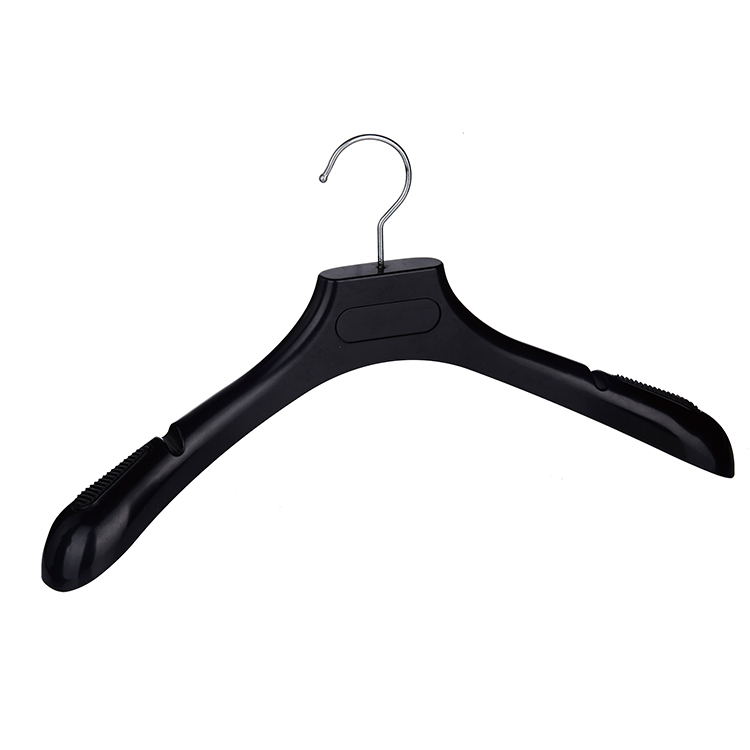 Manufactory Wholesale black plastic pants hanger handle 40 centimeters clothes hangers