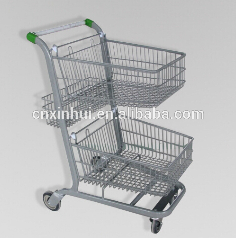 New design Shopping Trolley with Two Baskets Bring convenience