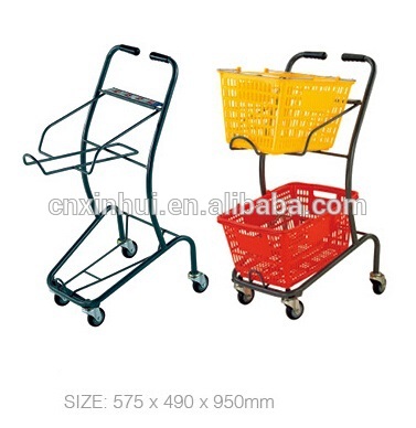 New design Shopping Trolley with Two Baskets Bring convenience