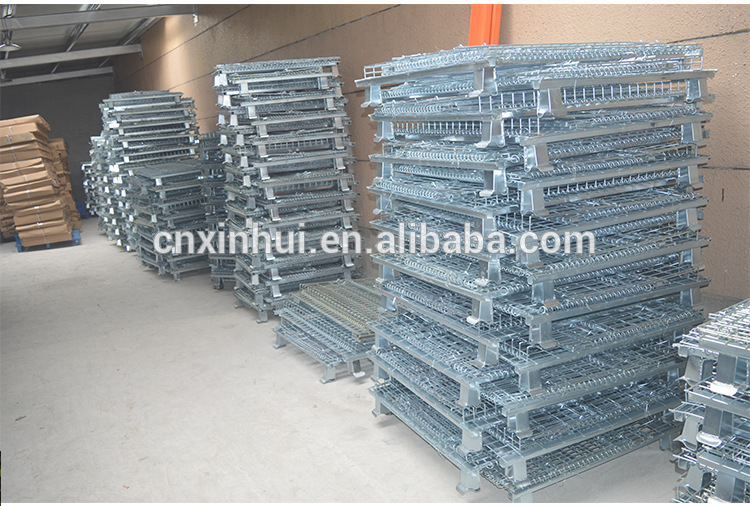 Warehouse foldable storage cage foldable wire mesh cage for storage in stock