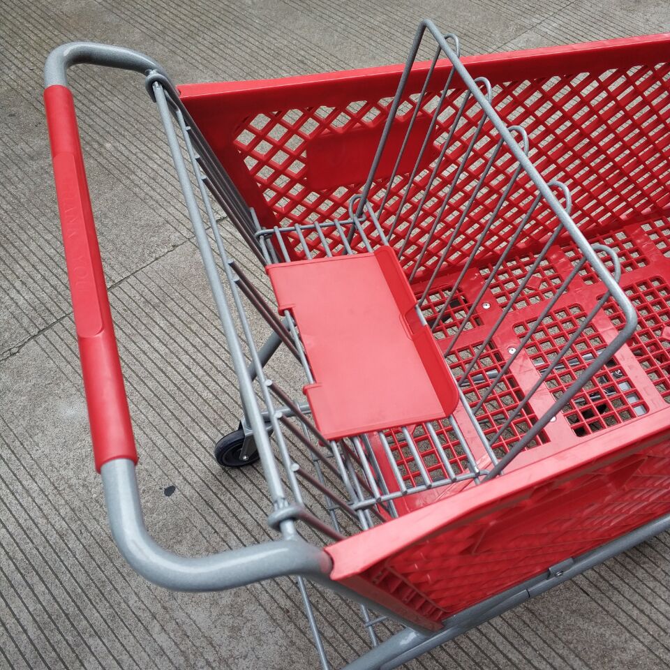 2019 HOT SALE Supermarket  Plastic Shopping Cart Plastic shopping trolley