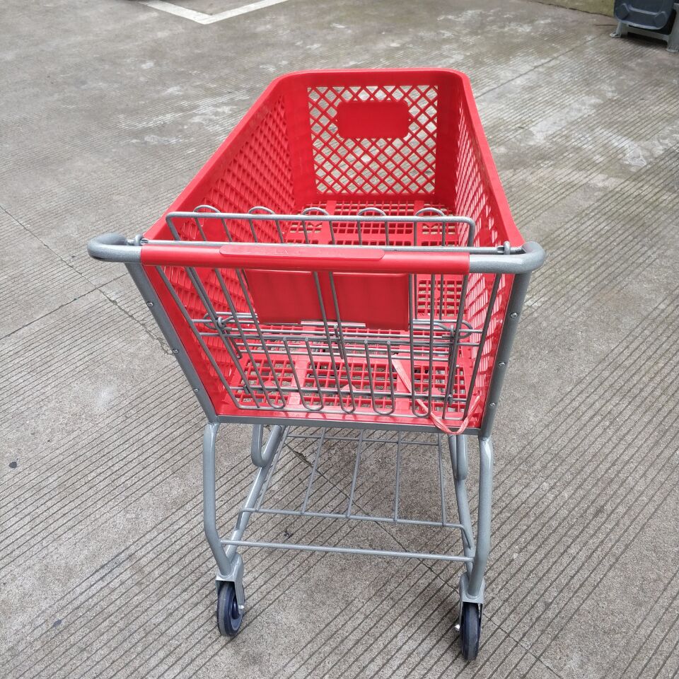 2019 HOT SALE Supermarket  Plastic Shopping Cart Plastic shopping trolley