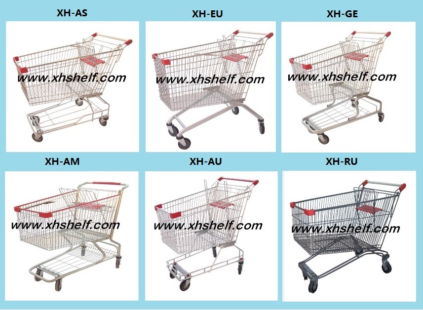HOT SALE! European Style Supermarket Shopping Cart Trolley for Sale