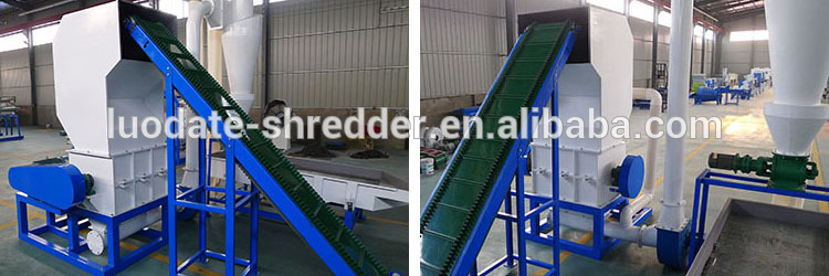 Whole used rubber tire recycling shredder machine production line