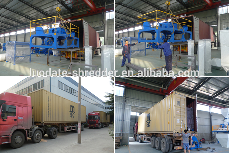 Automatic used waste recycling rubber shredder machine